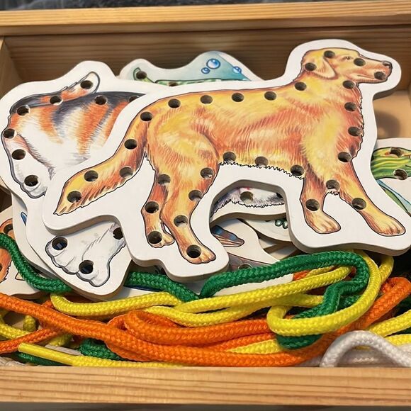 Melissa and Doug Pet Lace Trace Set 7 Wooden Boards - Picture 4 of 15